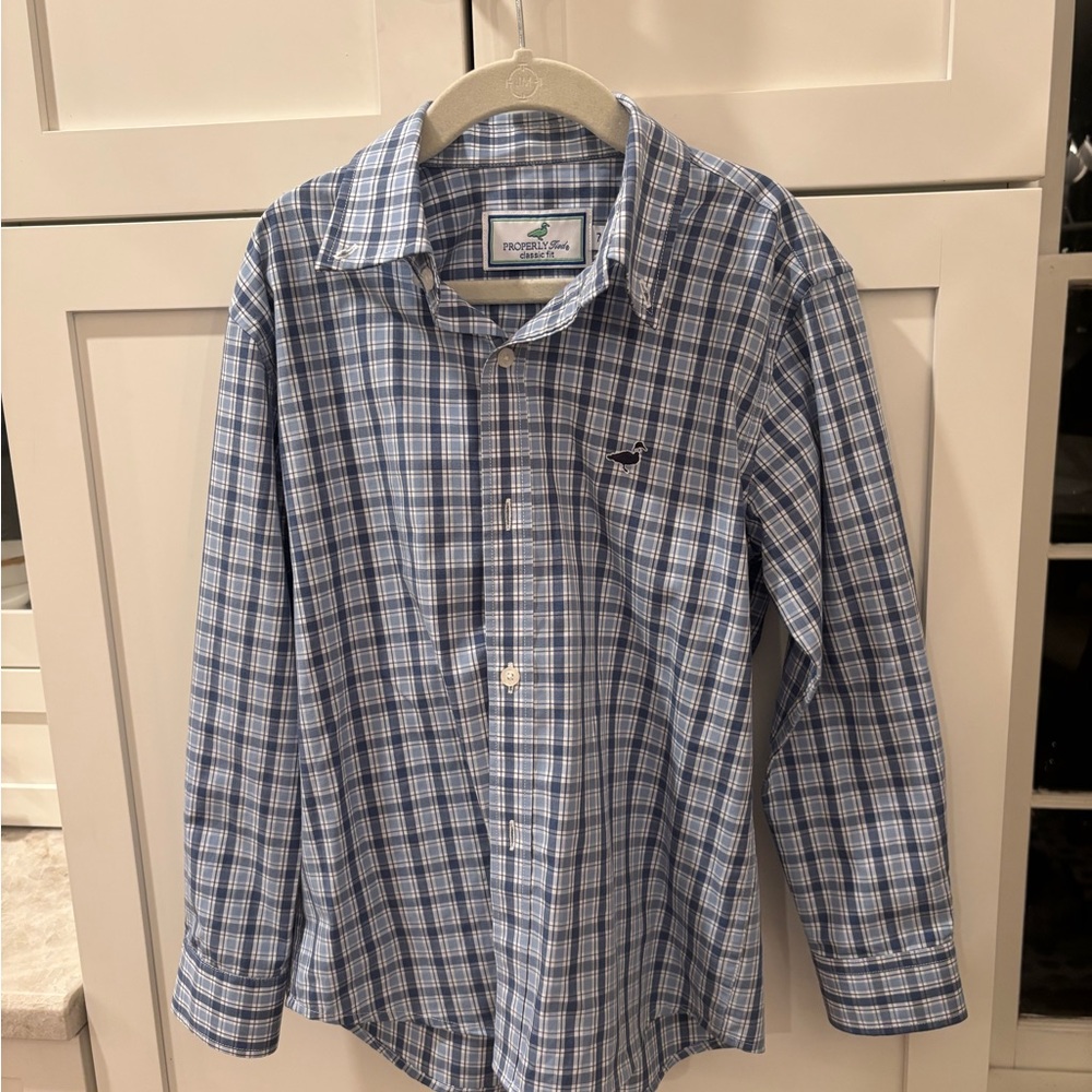 Blue Plaid Boys Shirt
